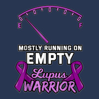 Mostly Running On Empty Lupus Warrior Fuel Gauge Low Ribbon T Shirt Ladies Denim Jacket | Artistshot