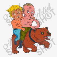 Trump And Putin Riding Bear Ladies Fitted T-shirt | Artistshot