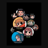 Scott Pilgrim Characters Graphic Portrait Canvas Print | Artistshot