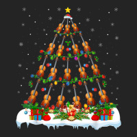 Funny Violin Christmas Tree Lights Santa Violin Xmas 3/4 Sleeve Shirt | Artistshot