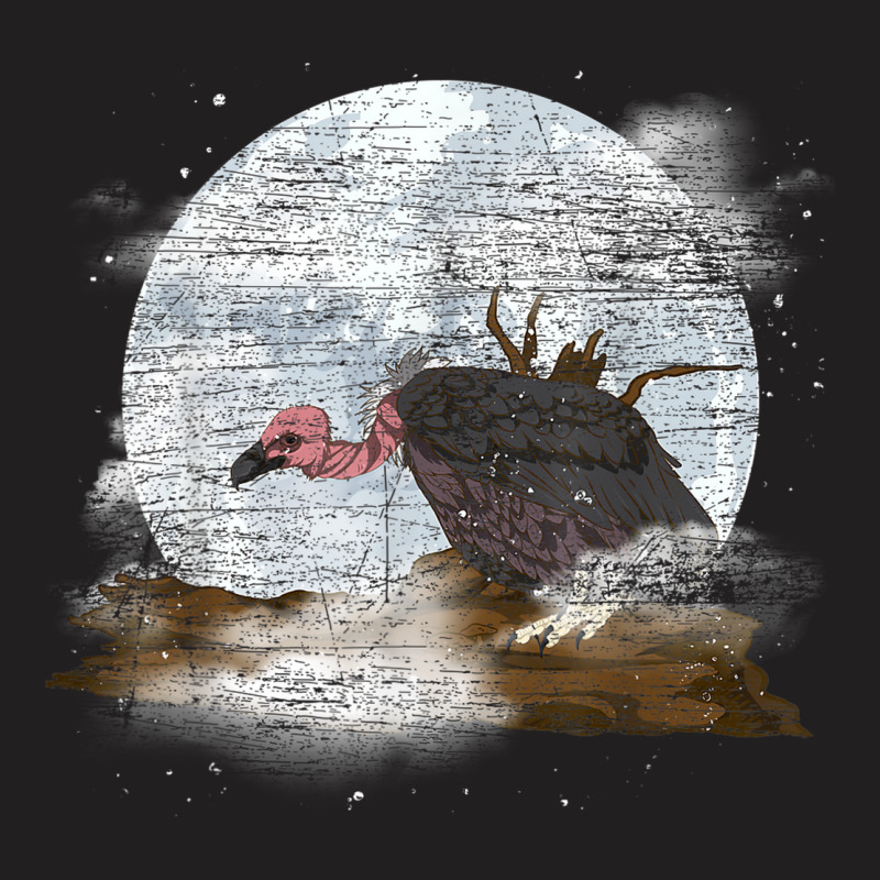 Full Moon Ruppels Griffon Moonlight Scavenger Bird Vulture T-shirt | Artistshot