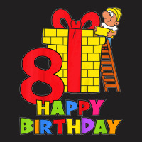 Kids 8 Years Old 8th Birthday Construction Worker Boy Children's Birth T-shirt | Artistshot