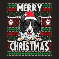 Border Collie Christmas Lights Dog Lovers Xmas Pajama Tank Top | Artistshot