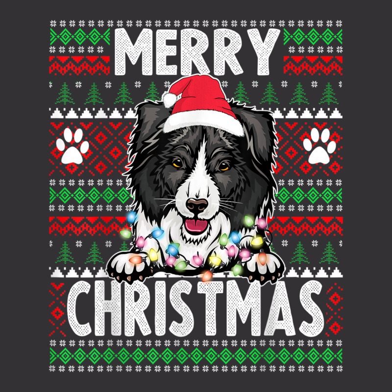 Border Collie Christmas Lights Dog Lovers Xmas Pajama Vintage Short | Artistshot