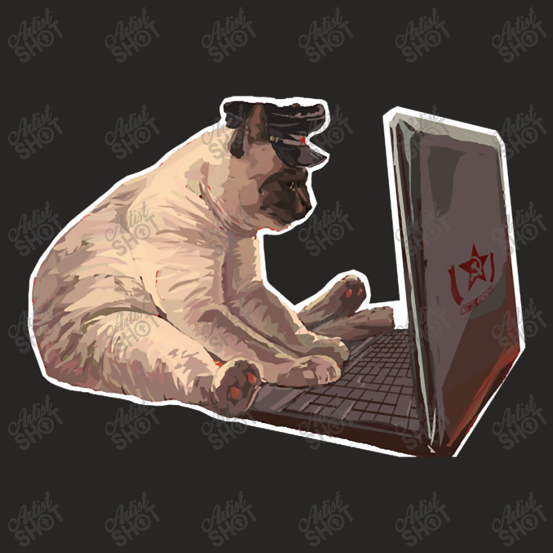 Kgb Cat Sticker Ladies Fitted T-Shirt by macklinsampson | Artistshot