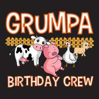 Grumpa Birthday Crew Farm Animal Bday Party Celebration T-shirt | Artistshot