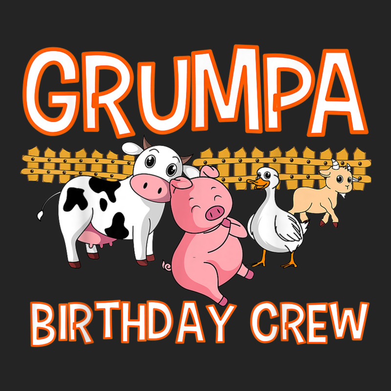 Grumpa Birthday Crew Farm Animal Bday Party Celebration 3/4 Sleeve Shirt | Artistshot