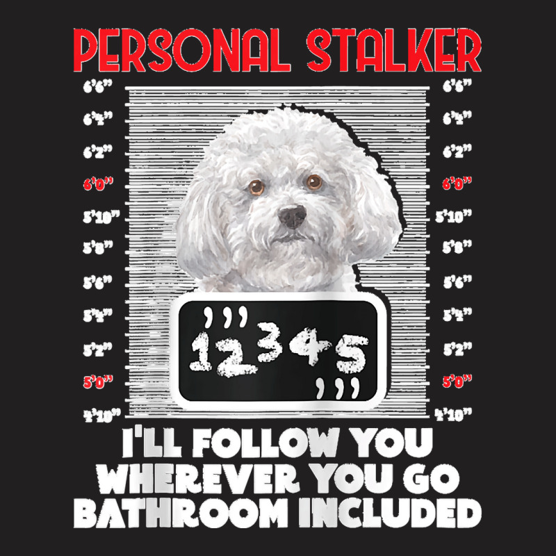 Personal Stalker Funny Bichon Frise Dog Bichon Tenerife Raglan Basebal T-Shirt by cm-arts | Artistshot