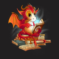 Cute Dragon Reading A Magic Book Fantasy Reader T-shirt | Artistshot