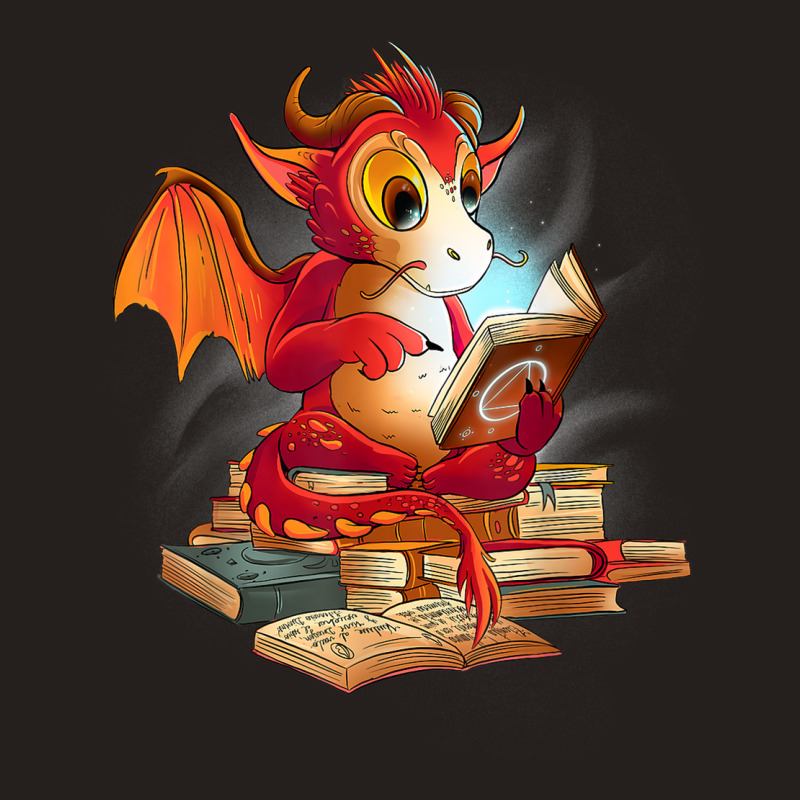 Cute Dragon Reading A Magic Book Fantasy Reader Tank Top | Artistshot