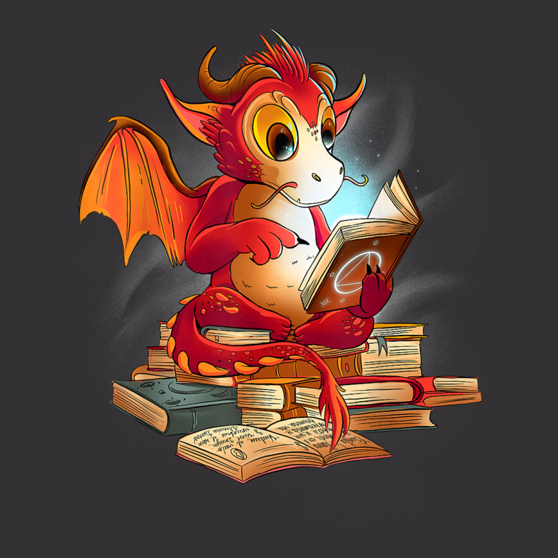 Cute Dragon Reading A Magic Book Fantasy Reader Vintage Short | Artistshot