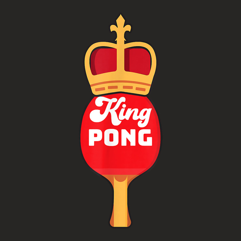 King Pong Table Tennis Funny Ping Pong T Shirt Ladies Fitted T-Shirt by cm-arts | Artistshot