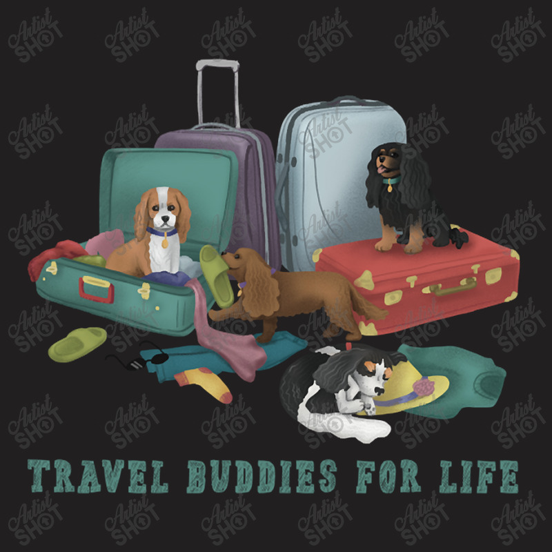 Cavalier King Charles Spaniel Travel Design T-shirt | Artistshot