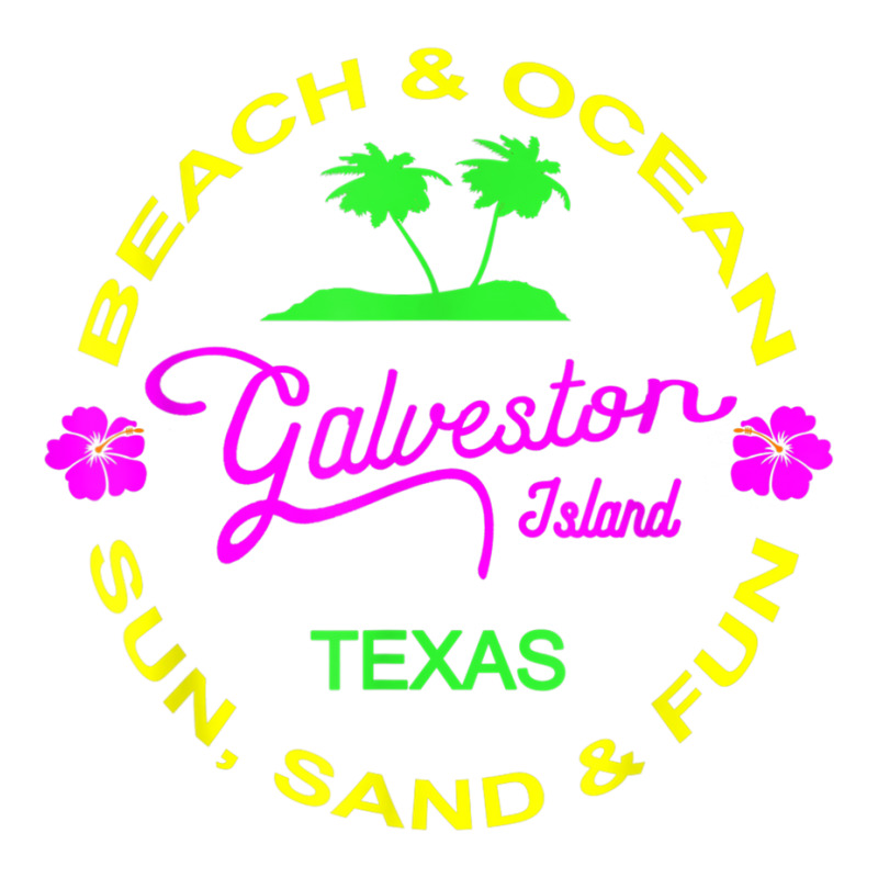 Ocean & Beach Galveston Island Texas Vacation Black T Shirt V-Neck Tee by cm-arts | Artistshot