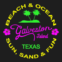 Ocean & Beach Galveston Island Texas Vacation Black T Shirt Classic T-shirt | Artistshot