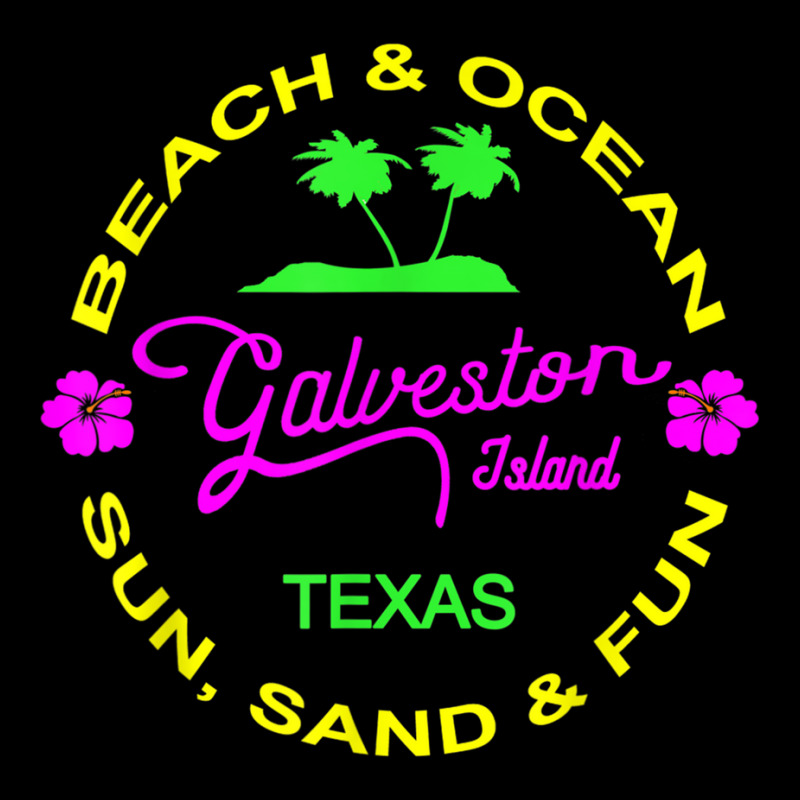 Ocean & Beach Galveston Island Texas Vacation Black T Shirt Lightweight Hoodie by cm-arts | Artistshot