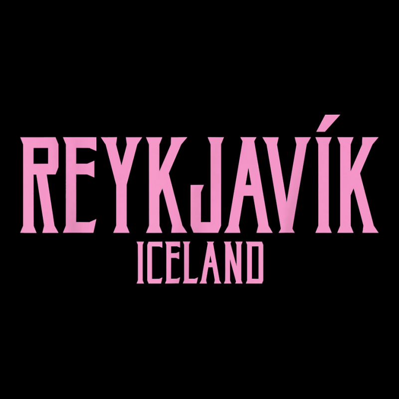 Reykjavik Iceland Vintage Text Pink Print T Shirt Women's V-Neck T-Shirt by cm-arts | Artistshot