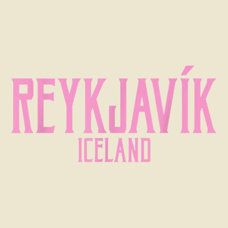 Reykjavik Iceland Vintage Text Pink Print T Shirt Cropped Hoodie by cm-arts | Artistshot