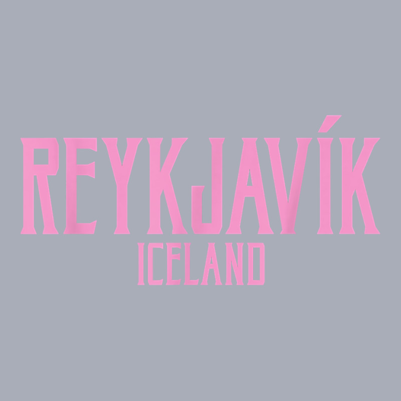 Reykjavik Iceland Vintage Text Pink Print T Shirt Tank Dress by cm-arts | Artistshot