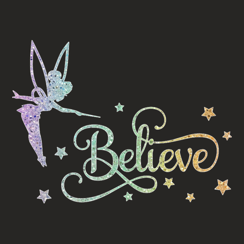 Tinkerbell Believe, Funny Tinkerbell,glitter Tinkerbell, Glitter Fairy Ladies Fitted T-Shirt by NataliaMata | Artistshot