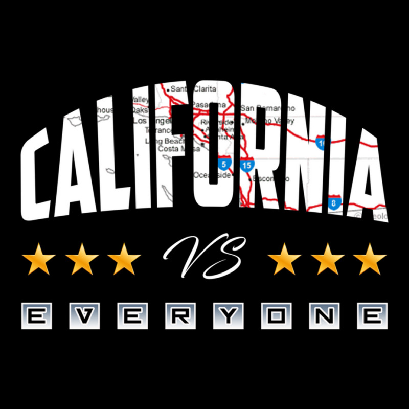 California Vs Everyone Road Map Style Long Sleeve T Shirt Baby Bibs | Artistshot