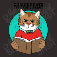 Curious Cats Visit The Library Racerback Tank | Artistshot