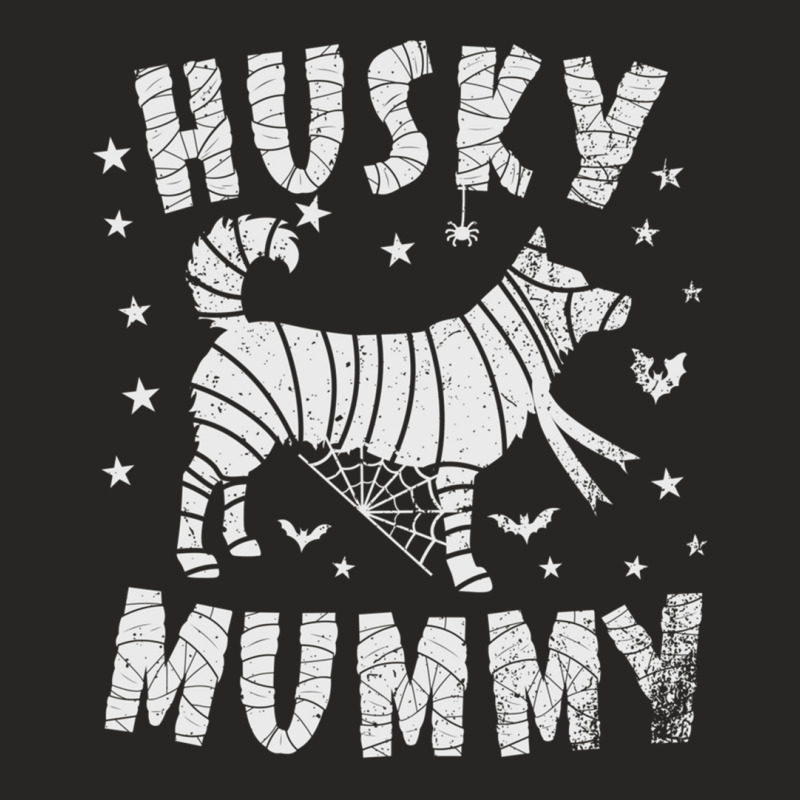 Siberian Husky Mummy   Halloween Sweatshirt Ladies Fitted T-Shirt by cm-arts | Artistshot