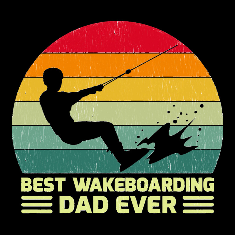 Funny Vintage Best Wakeboarding Dad Ever Father's Day Sweatshirt Adjustable Cap | Artistshot