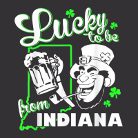 Lucky Indiana Shirt St Patricks Day Green Irish Party Gear Vintage Hoodie | Artistshot