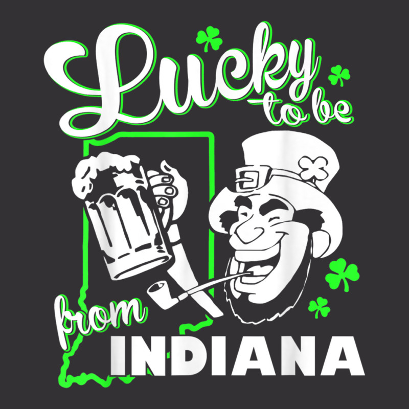 Lucky Indiana Shirt St Patricks Day Green Irish Party Gear Vintage Hoodie | Artistshot