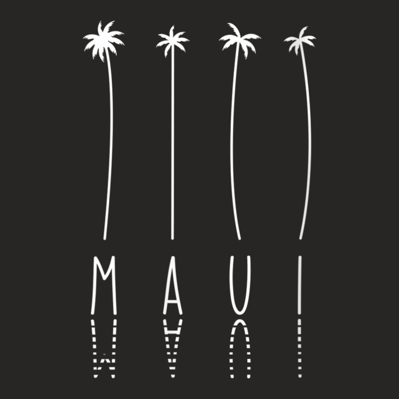 Womens Palm Tree Vacation   Island Usa Maui V Neck T Shirt Ladies Fitted T-Shirt by cm-arts | Artistshot