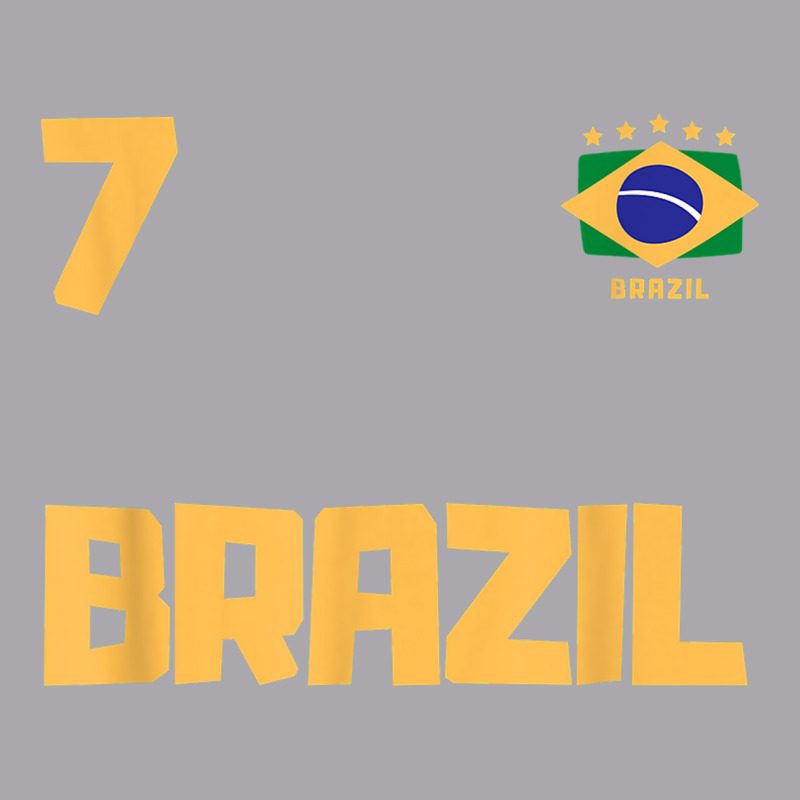 Brasil Brazil Soccer Jersey Football Number 7 Brazilian Flag Youth 3/4 Sleeve by Piggy | Artistshot