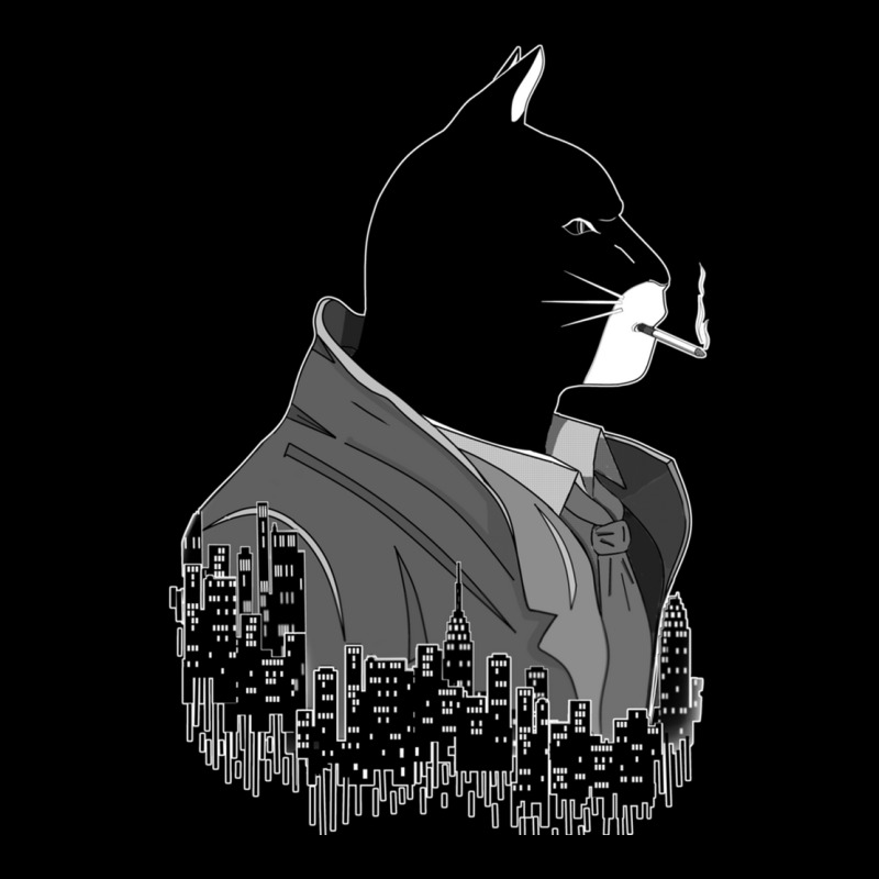 Blacksad Night City Black And White Noire Zipper Hoodie by cm-arts | Artistshot