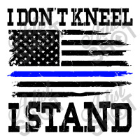 I Dont Kneel I Stand Usa Blue Line Flag (black) Men's T-shirt Pajama Set | Artistshot