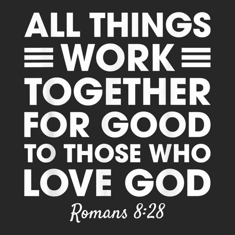 All Things Work Together For Good Romans 828 Christian Red T Shirt Ladies Fitted T-Shirt by cm-arts | Artistshot