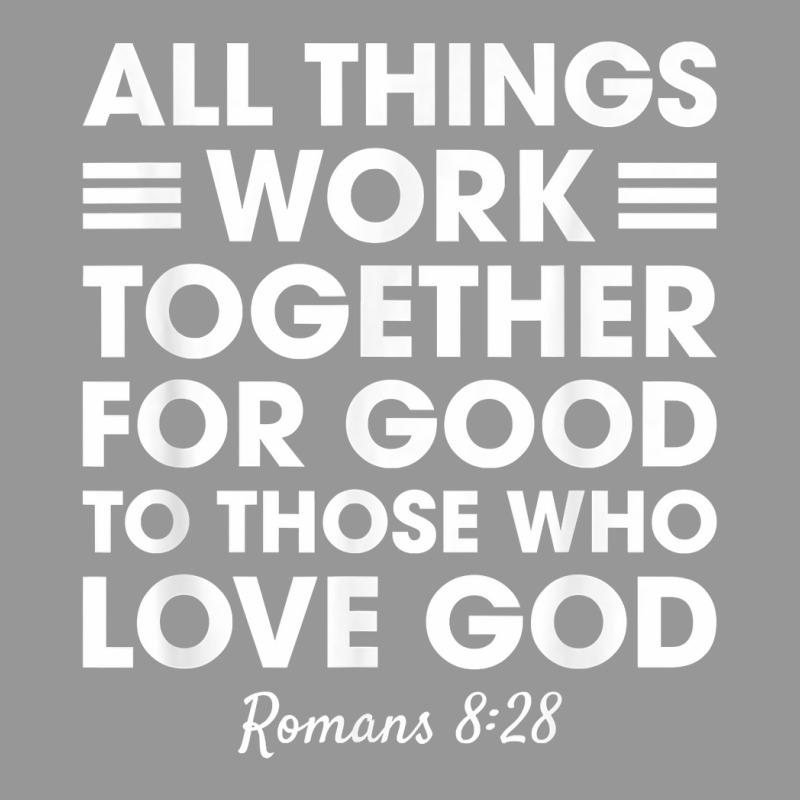 All Things Work Together For Good Romans 828 Christian Red T Shirt Women's V-Neck T-Shirt by cm-arts | Artistshot