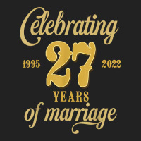 Celebrating 27 Years Of Marriage 27th Wedding Anniversary T Shirt Backpack | Artistshot