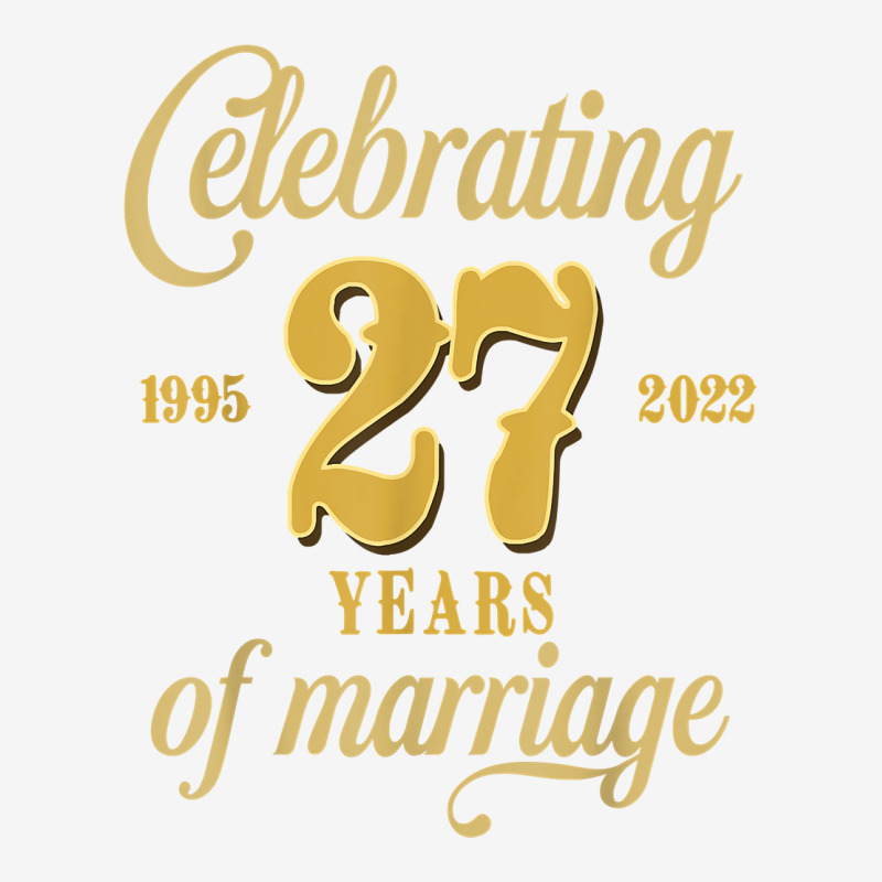 Celebrating 27 Years Of Marriage 27th Wedding Anniversary T Shirt Front Car Mat by cm-arts | Artistshot