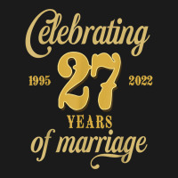 Celebrating 27 Years Of Marriage 27th Wedding Anniversary T Shirt Full-length Apron | Artistshot