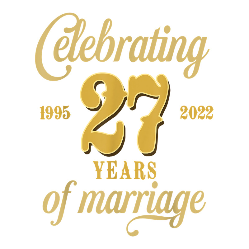 Celebrating 27 Years Of Marriage 27th Wedding Anniversary T Shirt Sticker by cm-arts | Artistshot