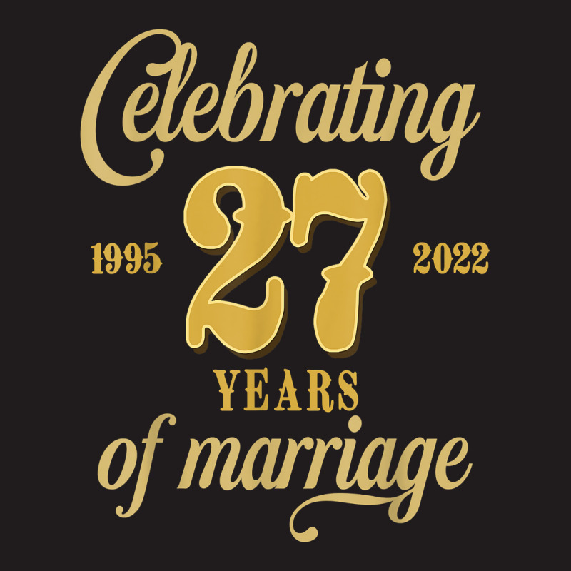 Celebrating 27 Years Of Marriage 27th Wedding Anniversary T Shirt Waist Apron by cm-arts | Artistshot