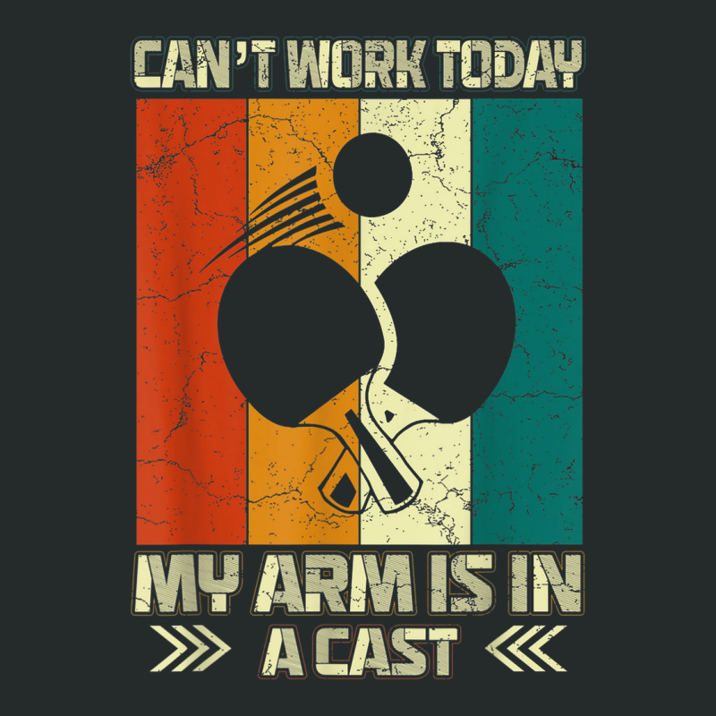 Cant Work My Arm Is In A Cast Table Tennis Funny Ping Pong Women's Triblend Scoop T-shirt by Moose | Artistshot