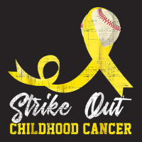 Baseball Strike Out Childhood Cancer Tshirt Gold Ribbon T Shirt Vintage Cap | Artistshot