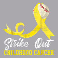 Baseball Strike Out Childhood Cancer Tshirt Gold Ribbon T Shirt Youth 3/4 Sleeve | Artistshot