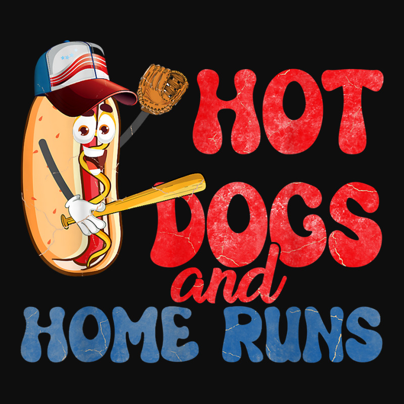 Hot Dogs And Home Runs Hotdog Baseball Touchdown T Shirt Crop Top by cm-arts | Artistshot