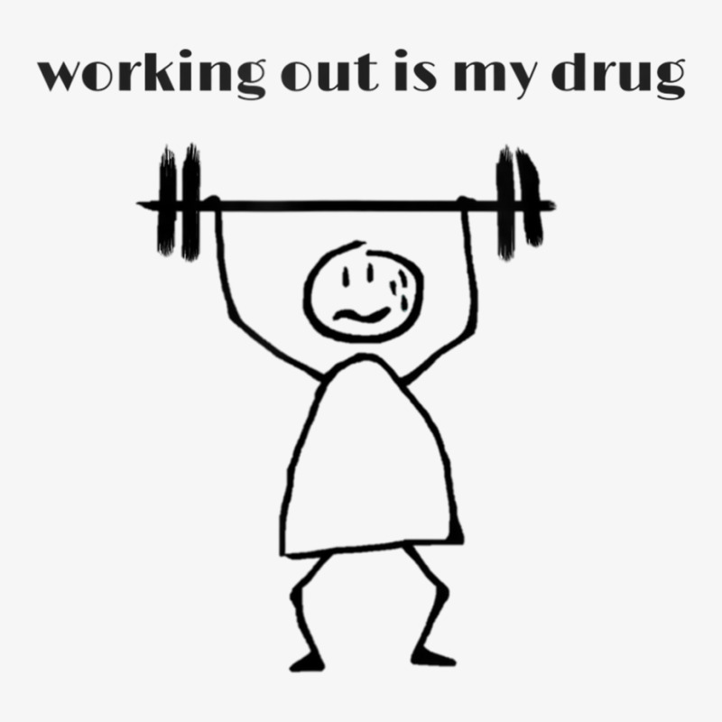 Working Out Is My Drug Short Sleeve Gym Outfit Shirt Apparel Ladies Fitted T-Shirt by cm-arts | Artistshot