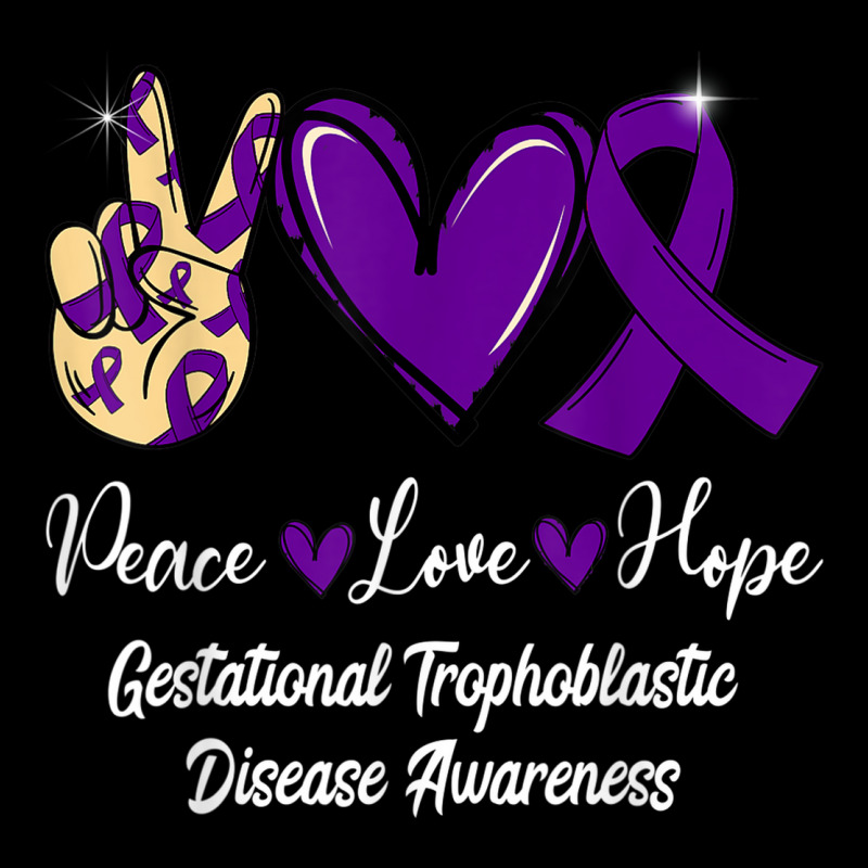 Gestational Trophoblastic Disease Love Hope Purple Ribbon Adjustable Cap | Artistshot