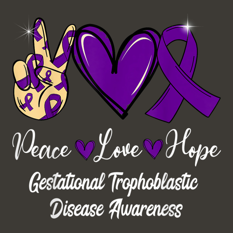 Gestational Trophoblastic Disease Love Hope Purple Ribbon Bucket Hat | Artistshot