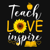 Teacher T  Shirt Teach Love And Inspire Shirt   Teacher Sunflower T  S Portrait Canvas Print | Artistshot