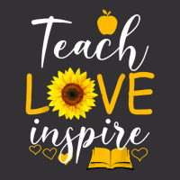 Teacher T  Shirt Teach Love And Inspire Shirt   Teacher Sunflower T  S Vintage Hoodie | Artistshot